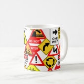 Mok verkeersborden - kies stijl en kleur (Voorkant rechts)