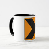 Mok verkeersteken rechts draaien (Voorkant links)