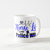 Mok verpleegleven en politie vrouw koffie (Voorkant rechts)