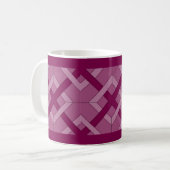 Mok - Verweven diamanten in paars (Voorkant links)