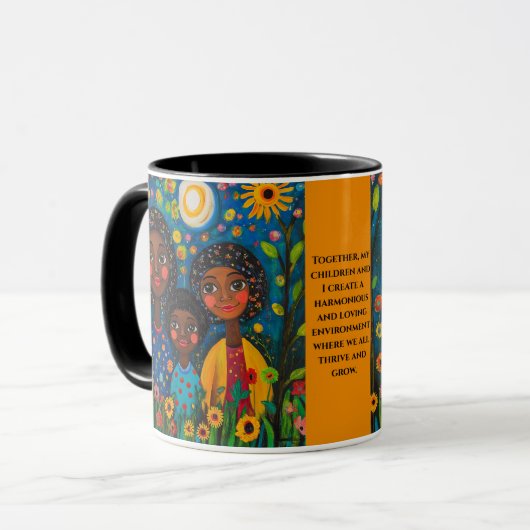 Mok-Vibrant Night Garden Mama en kinderen Mok (Voorkant links)