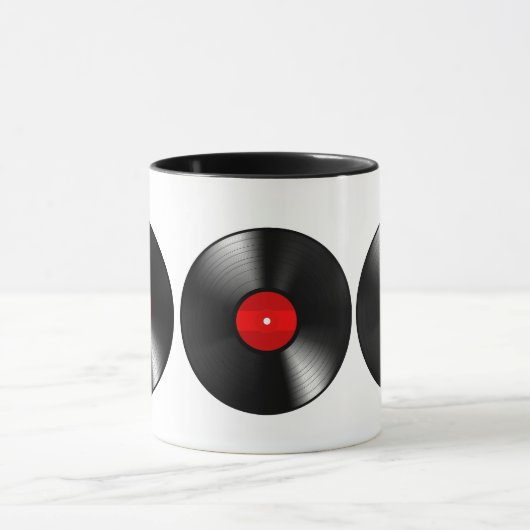  Mok vinylrecord koffie (Midden)