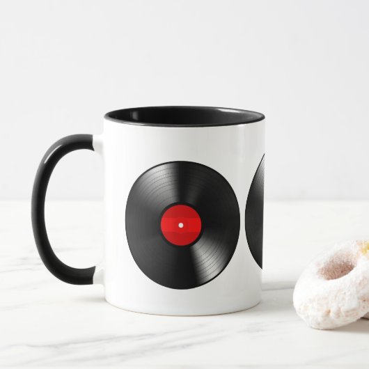  Mok vinylrecord koffie (Met donut)