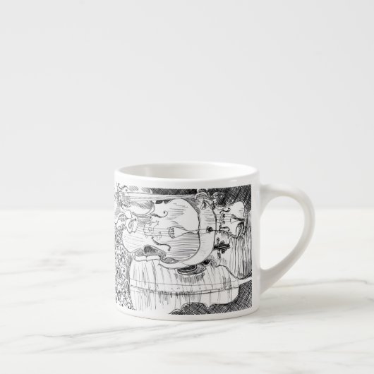 Mok Violini Espresso door Debby Wang (Rechts)