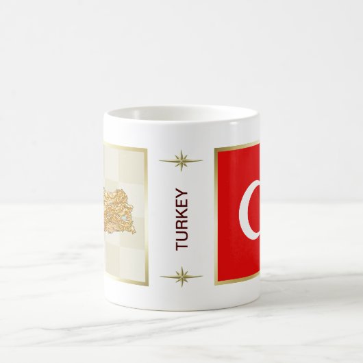 Mok vlag Turkije + kaart (Center)