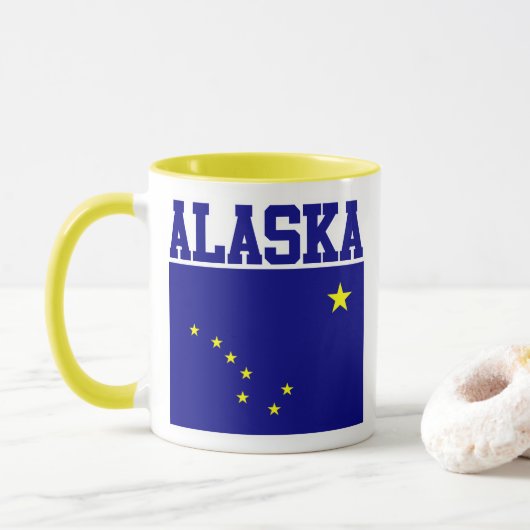Mok vlaggenstaat Alaska (Met donut)