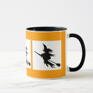 Mok vliegende heks Shadow Halloween