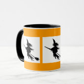 Mok vliegende heks Shadow Halloween (Voorkant links)