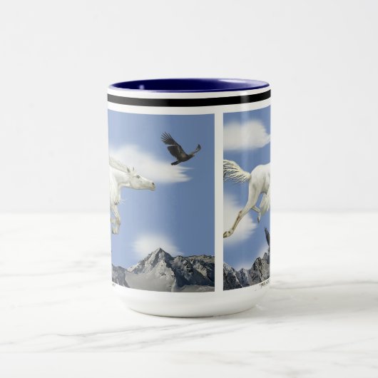 Mok vliegende Pegasus & Eagles Fantasy Art (Midden)