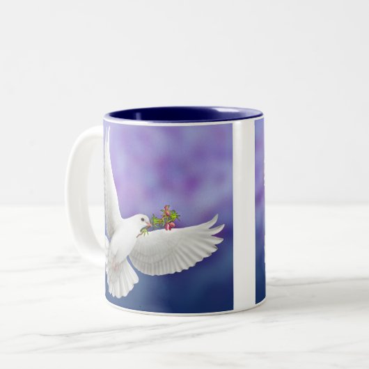 Mok vliegende vredesduif (Voorkant links)