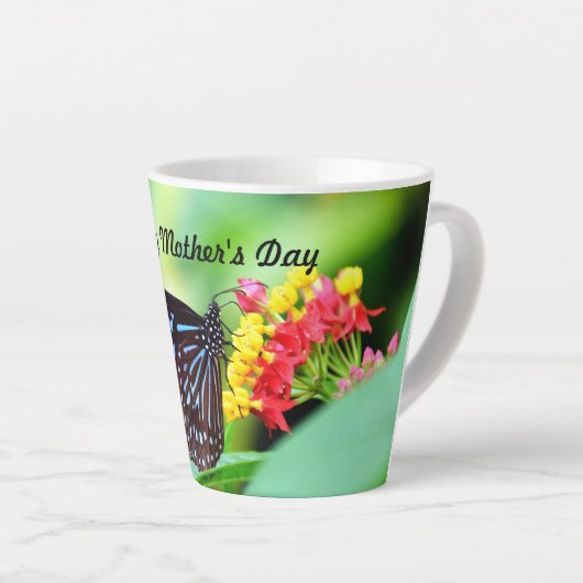 Mok vlinder Moederdag latte (Rechterhoek)