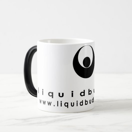 mok vloeibaar boeddha morphing logo (Voorkant links)