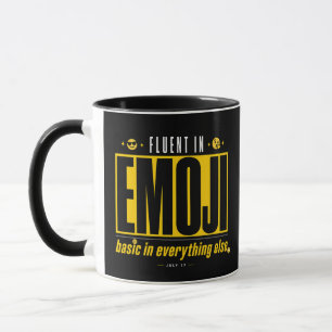 Mok 'Vloeiend in Emoji' Grappige Emoji Koffiekop