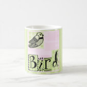 Mok vogelkoffie geïllustreerd (Center)