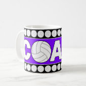 Mok Volleyball Coach Aangepaste kleurenkoffie (Voorkant links)
