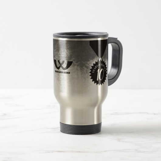 Mok voor 10-jaars mijlpaalbeloning (Voorkant rechts)