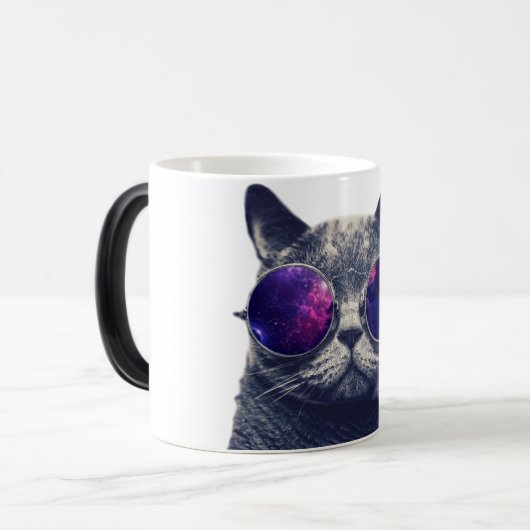 Mok voor 11 oz morphing in zwart-wit (Voorkant links)