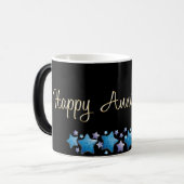 Mok voor 11 oz morphing in zwart-wit (Voorkant links)