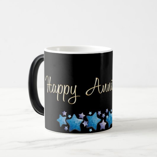 Mok voor 11 oz morphing in zwart-wit (Voorkant links)