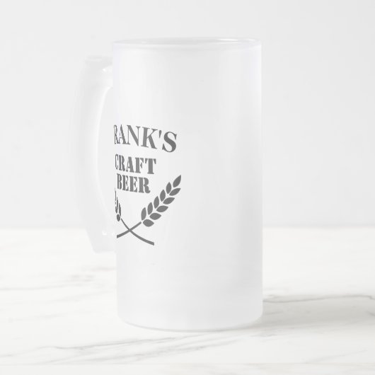 Mok voor aangepast bier voor thuisbrouwerij voor b (Voorkant links)
