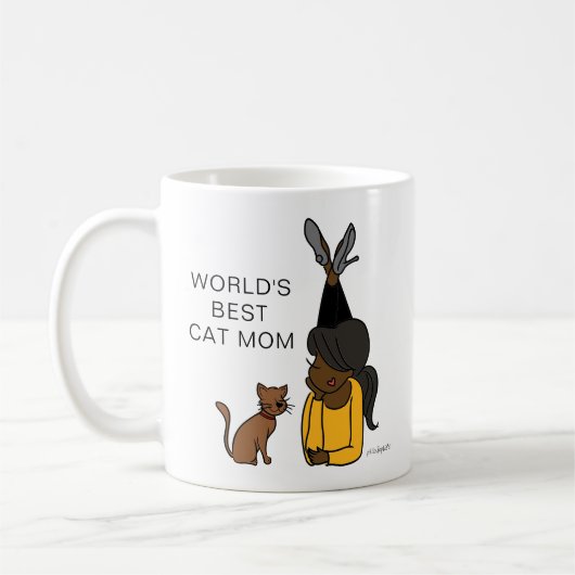 Mok voor aangepaste kattenkoffie (Links)
