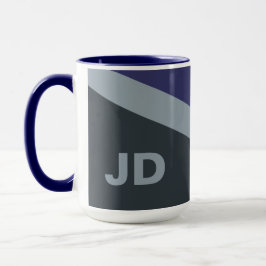 Mok voor aangepaste monogram Tri-Color - kies stij