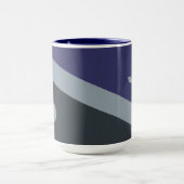 Mok voor aangepaste monogram Tri-Color - kies stij (Midden)