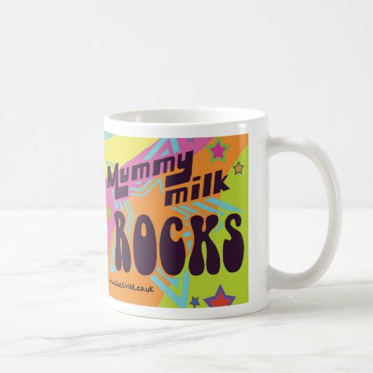 Mok voor activist Mummy Milk Rocks (Rechts)