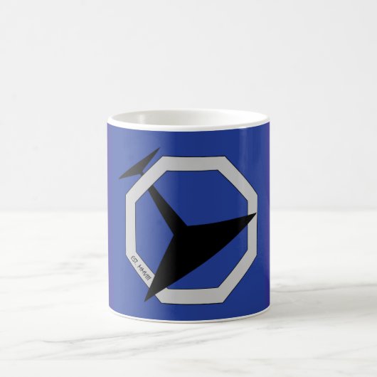 Mok voor afmelding van Logo-afkorting vlag (Center)