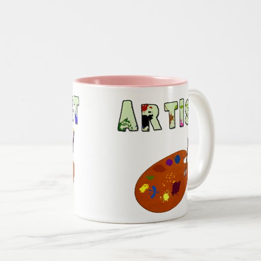 Mok voor artistieke creatieve koffie (Voorkant rechts)