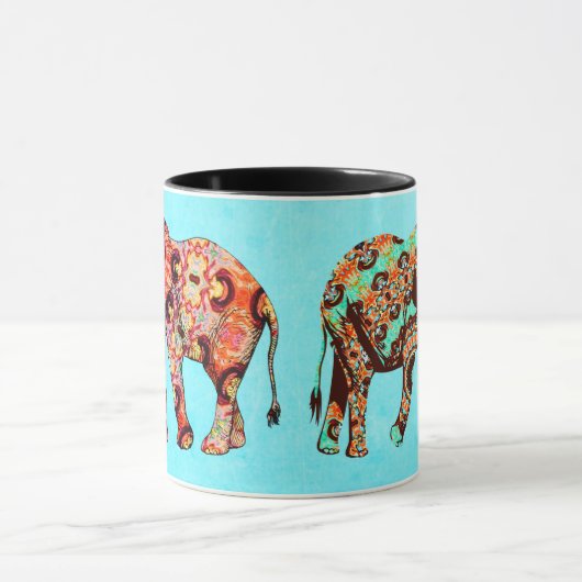 Mok voor artsy Colorful Elephant Coffee (Midden)