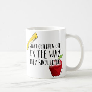Mok voor basisschoolleraar koffie