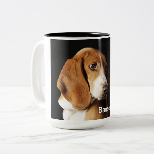 Mok voor Basset hound-koffie (Voorkant links)