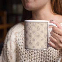 Mok voor beige en bruine afdrukken