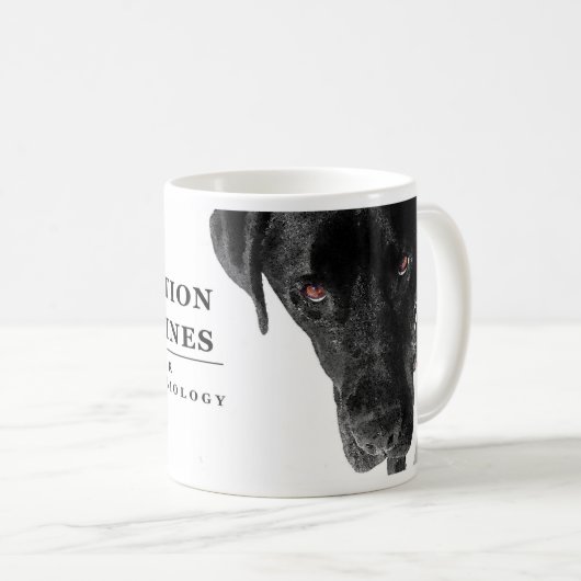 Mok voor beschermende kanine "Tucker" koffie (Voorkant rechts)