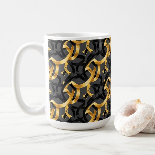 Mok voor bewustwording van kanker bij kinderen (Met donut)