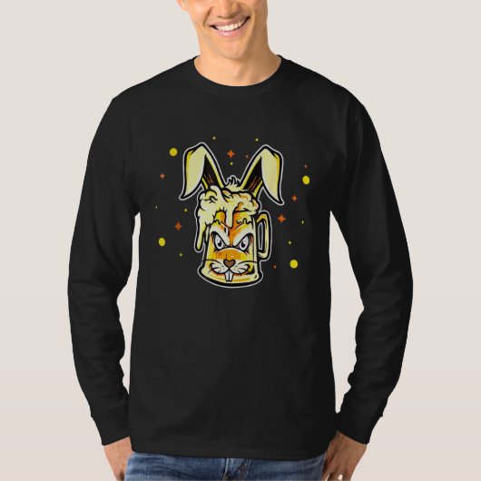 Mok voor bier Pasen Bunny Beer Paasdag T-shirt (Voorkant)