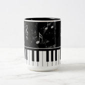Mok voor Black and White Piano Music Coffee (Center)