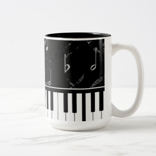 Mok voor Black and White Piano Music Coffee (Rechts)