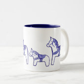 Mok voor blauwe en witte dala paarden (Voorkant rechts)