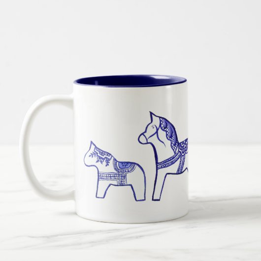 Mok voor blauwe en witte dala paarden (Links)