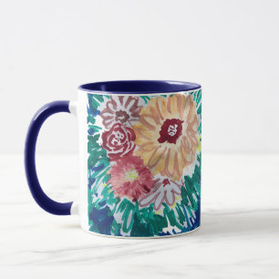 Mok voor blokschilderende Bouquet-koffie