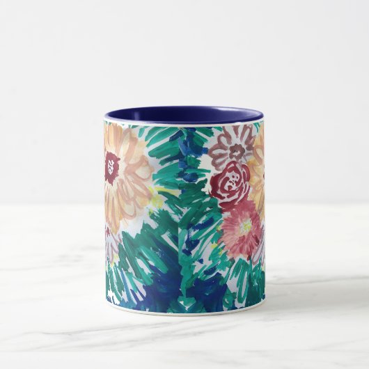 Mok voor blokschilderende Bouquet-koffie (Midden)