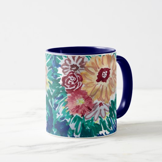Mok voor blokschilderende Bouquet-koffie (Voorkant rechts)