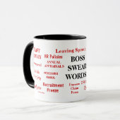 Mok voor boss Gift - Annoying Joke - Boss Swear Wo (Voorkant links)