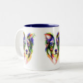 Mok voor Bright Border Collie (Voorkant links)