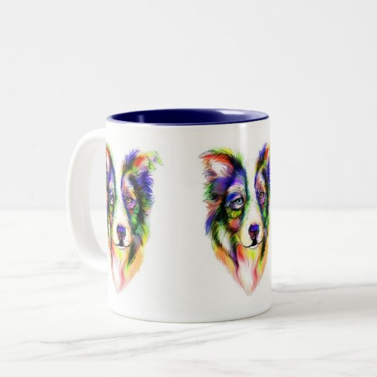 Mok voor Bright Border Collie (Voorkant links)