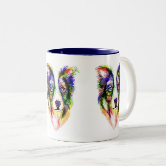 Mok voor Bright Border Collie (Voorkant rechts)