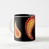 Mok voor Bright paisley koffie (Voorkant links)