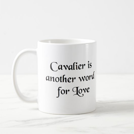 mok voor cavalier woord koffie (Links)